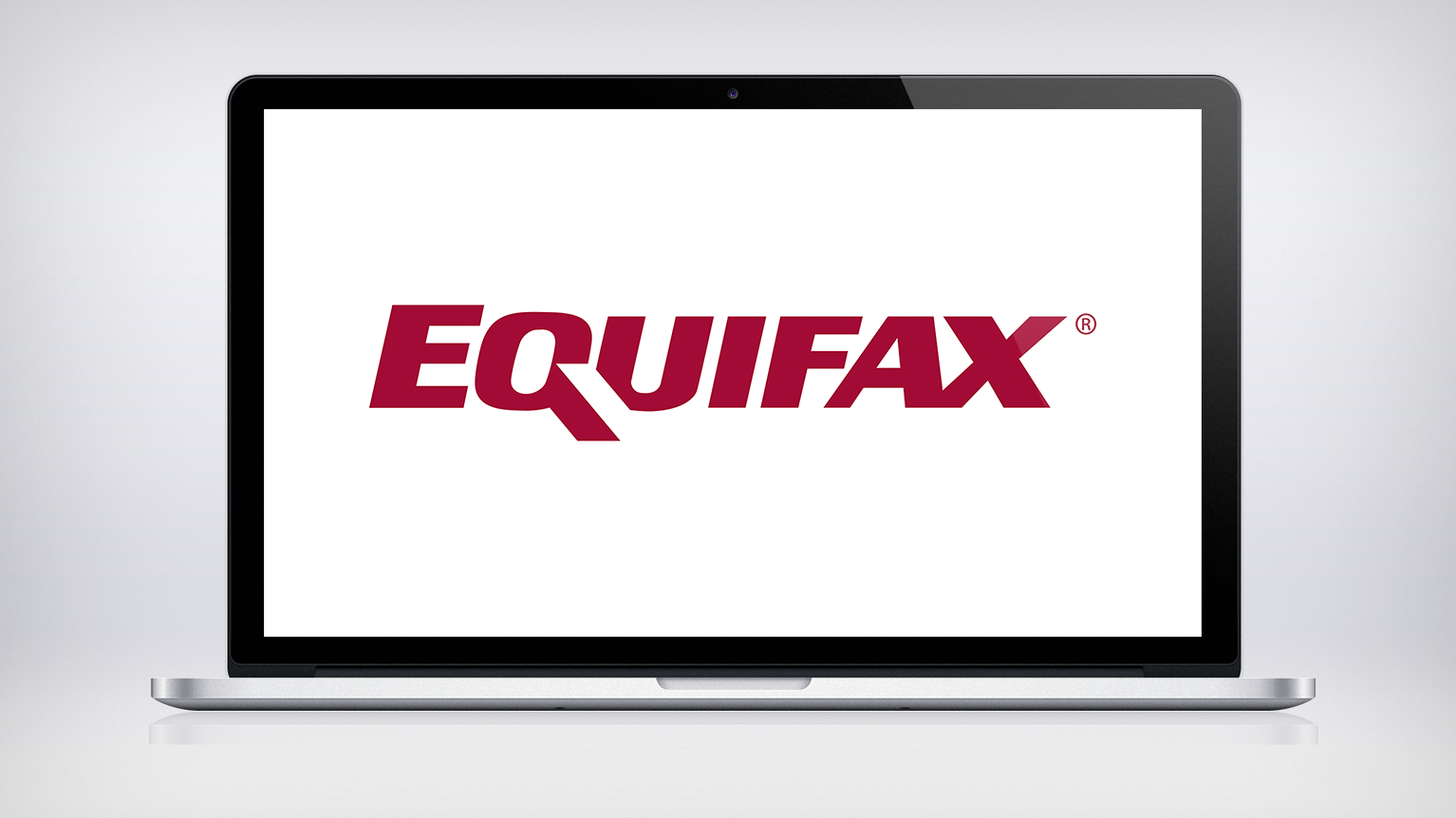 Equifax logo on a laptop screen